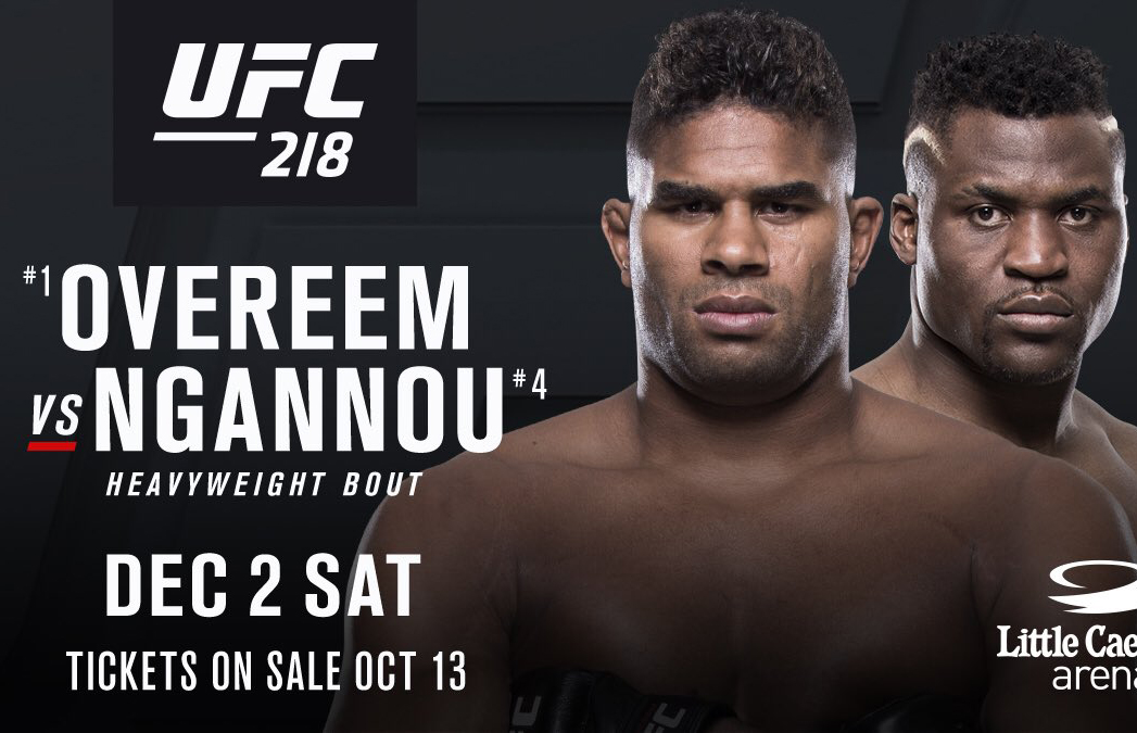 Alistair Overeem Vs Francis Ngannou Official For UFC 218