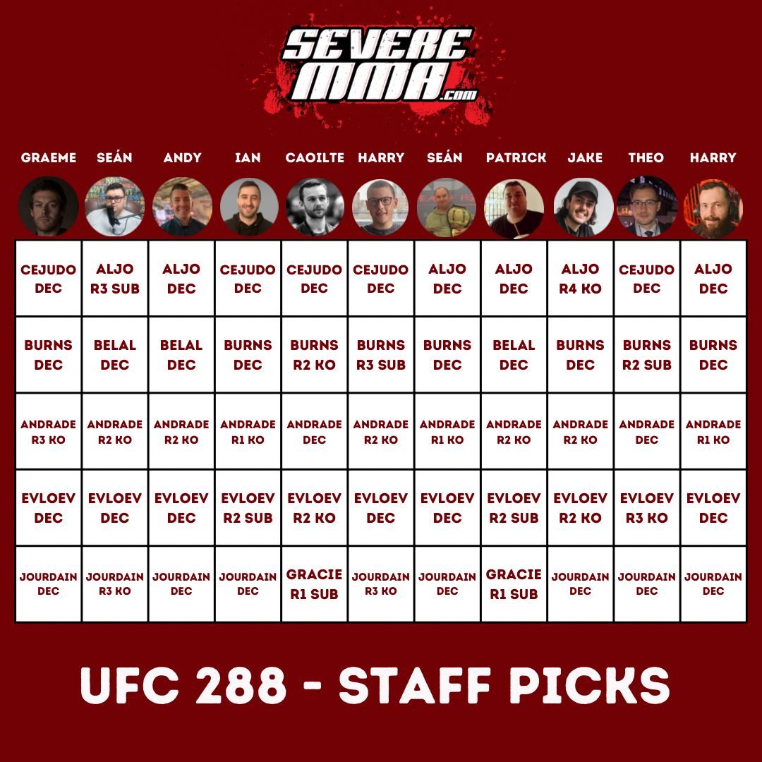 UFC 288 - Severe MMA Staff Predictions