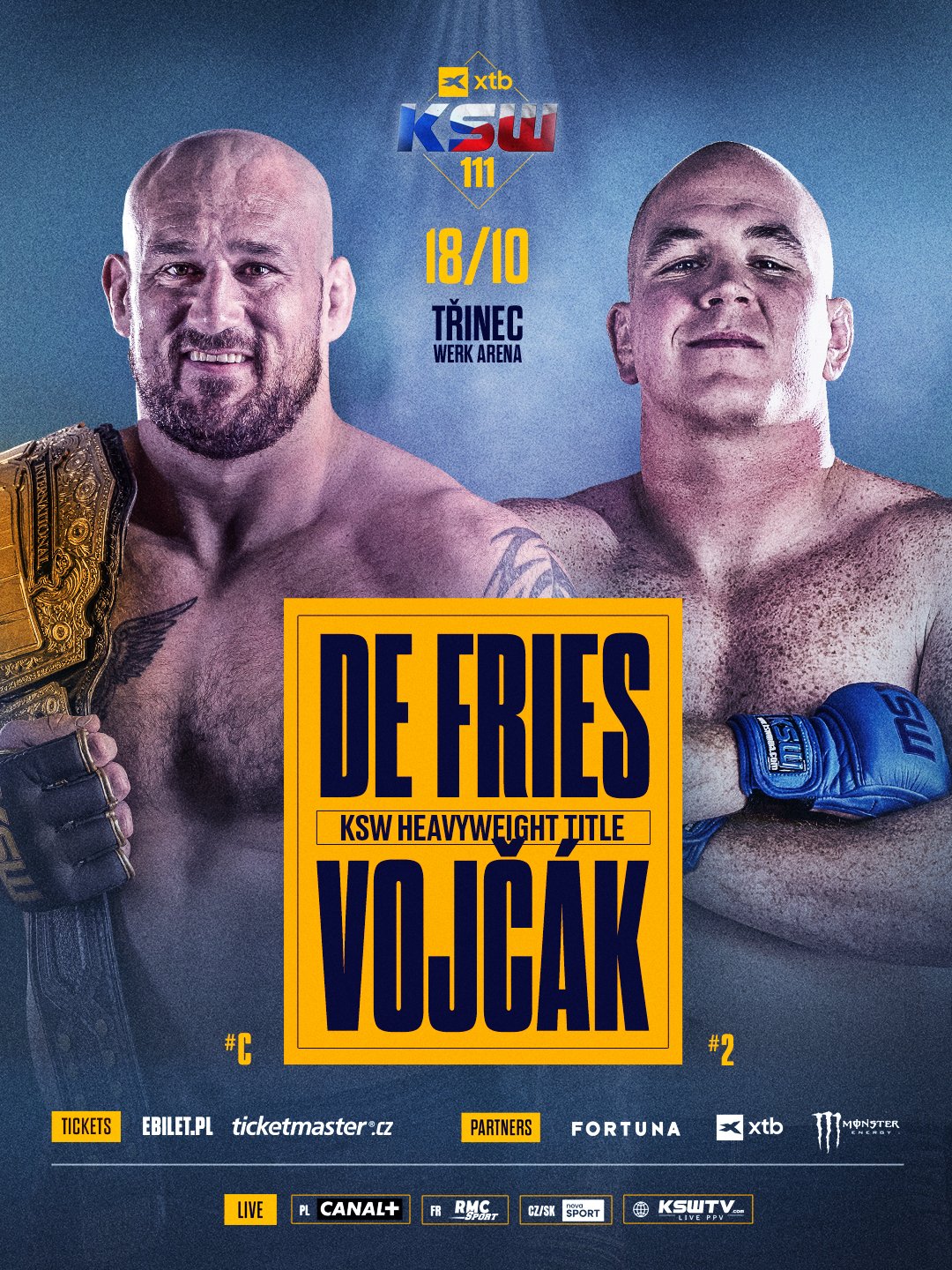 KSW 111 Preview: De Fries v Vojčák, Haratyk v Leśko